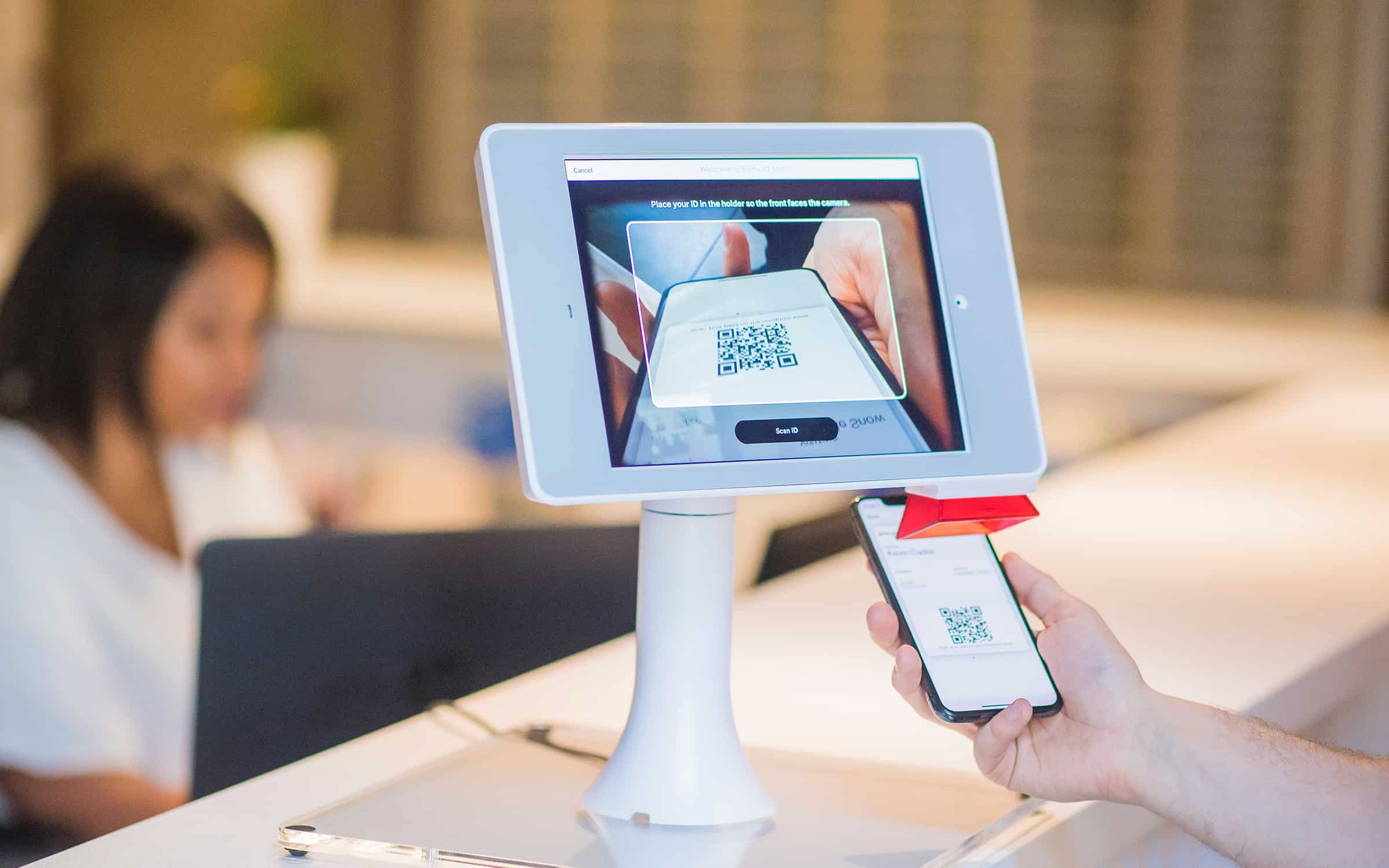 Touch Screen Kiosks Scanning Example digital signage system